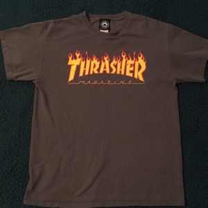 Thrasher flame logo tee